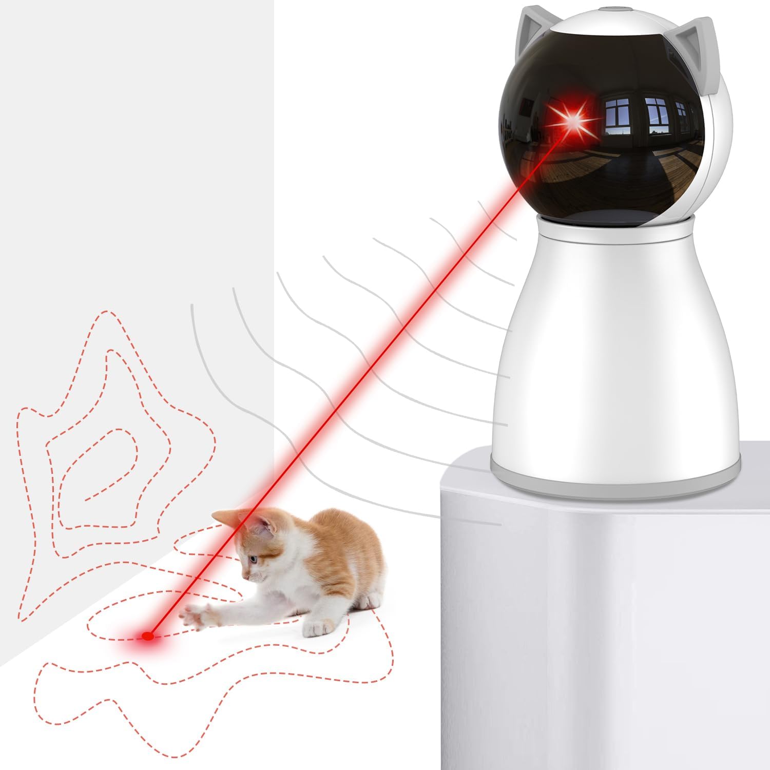 😺 Bewegungsaktiviertes Laser-Spielzeug für Katzen & Hunde🐶