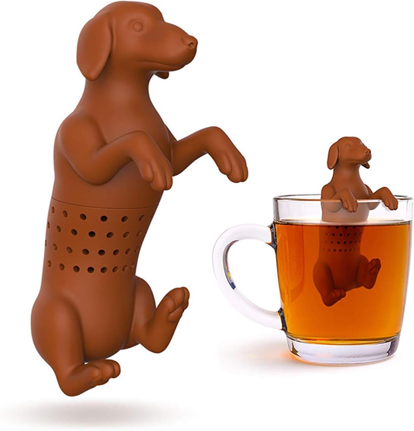 🍵 Süßer Teefreund 🐶 – Qazuwa Silikon-Teesieb in Hundeform