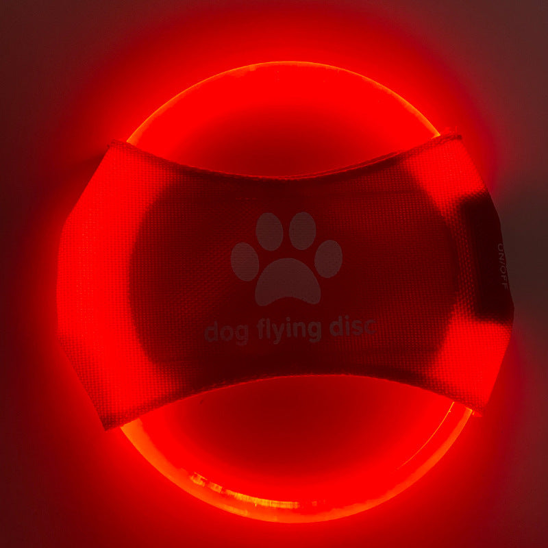 LED Hundefrisbee – Leuchtendes Wurfspielzeug für Hunde, ideal für Nacht & Training