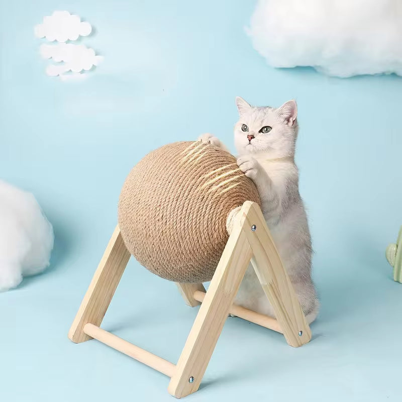 🐱 Katzen-Kratzball aus Sisal – Spiel & Krallenpflege in Einem! 🧶
