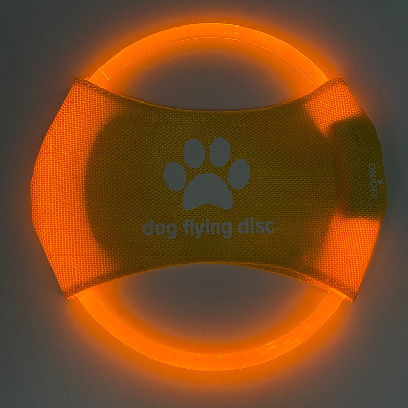 LED Hundefrisbee – Leuchtendes Wurfspielzeug für Hunde, ideal für Nacht & Training