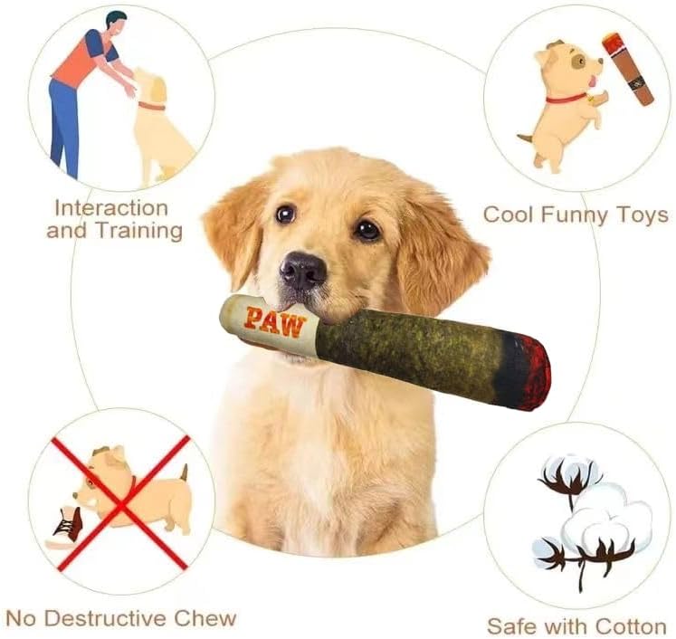 RAW Doobie Hundespielzeug – Lustiges Quietschspielzeug für coole Hunde 🐶