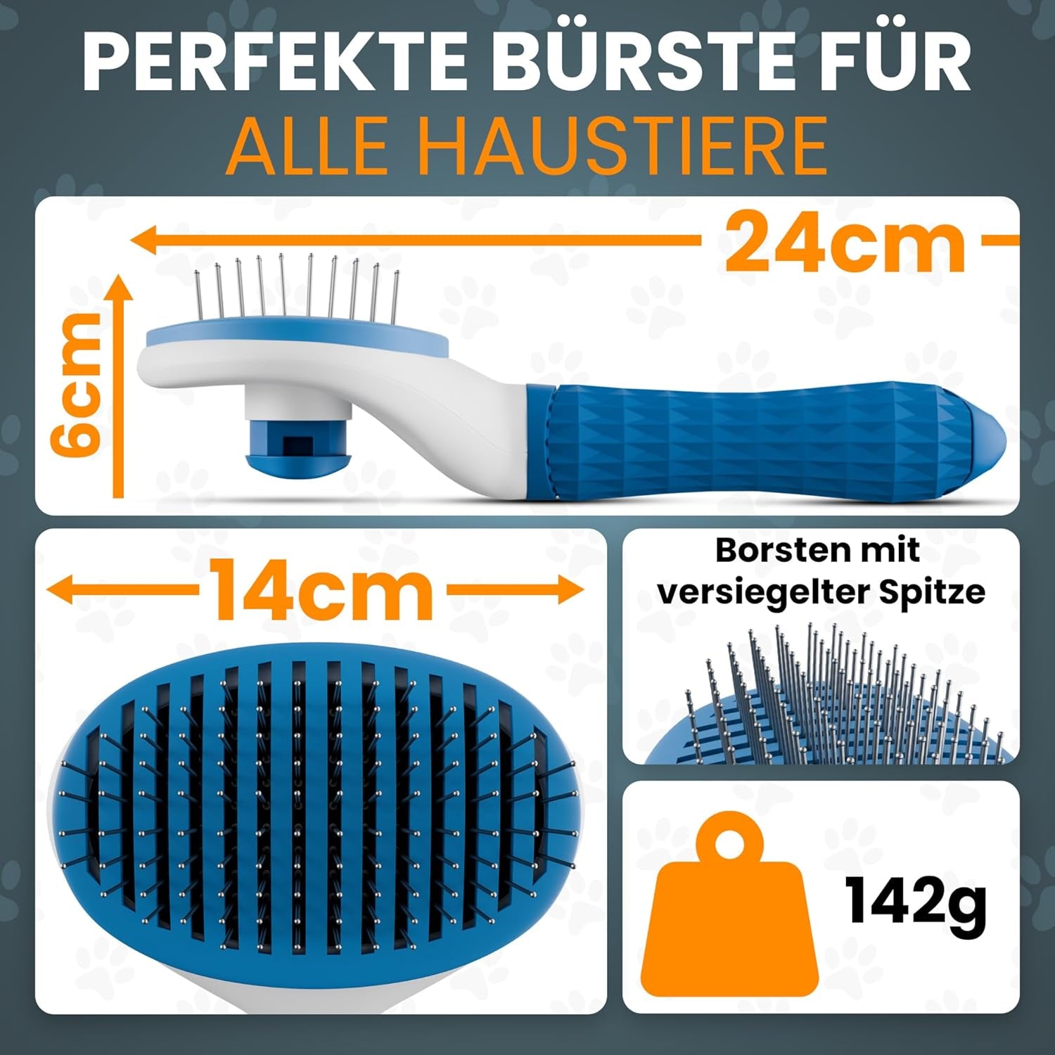 😻Fellpflege Set – Bürste & Schere für Hund & Katze🐶