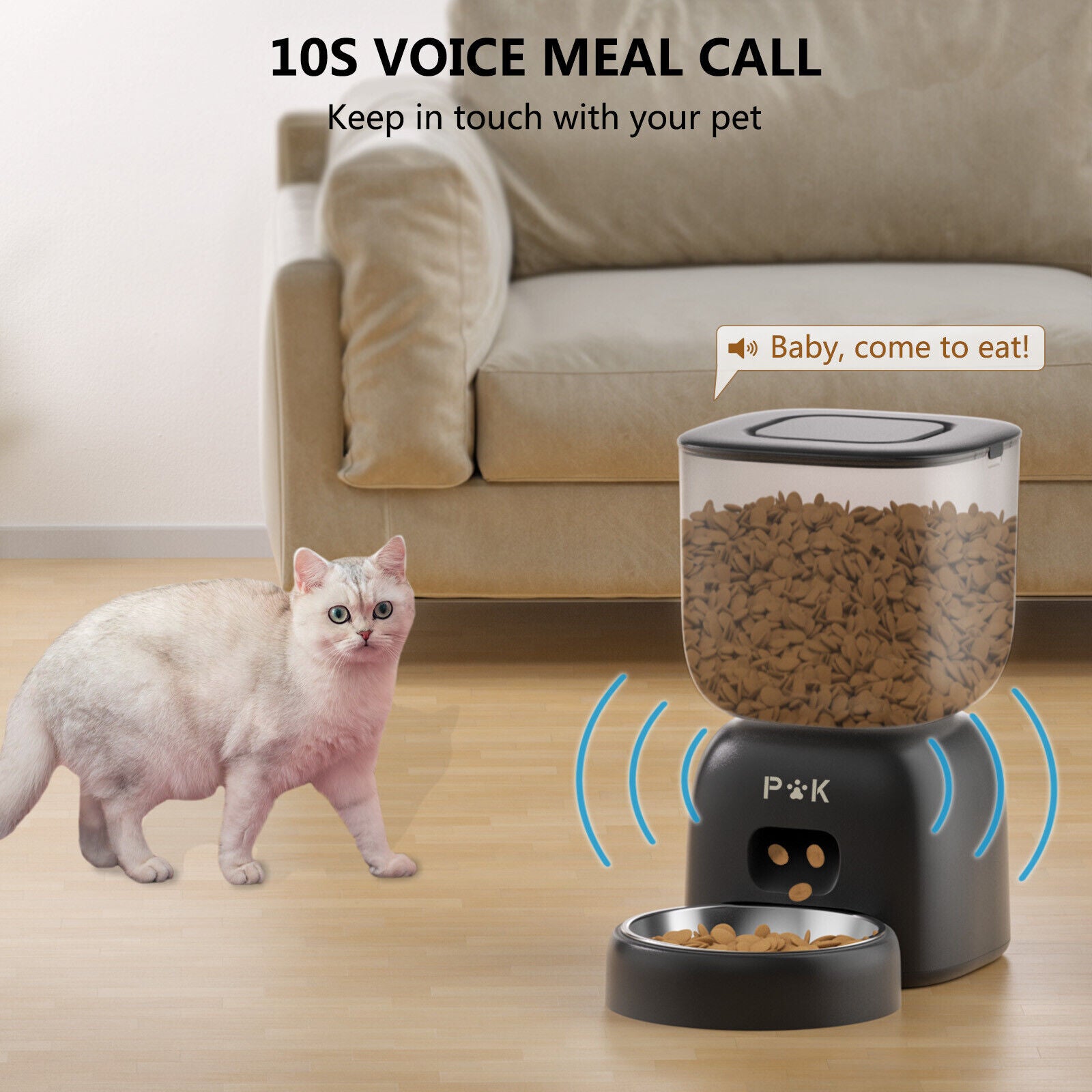 tomatischer Futter- & Wasserspender für Katzen & Hunde – Mit Filter & großer Kapazität
