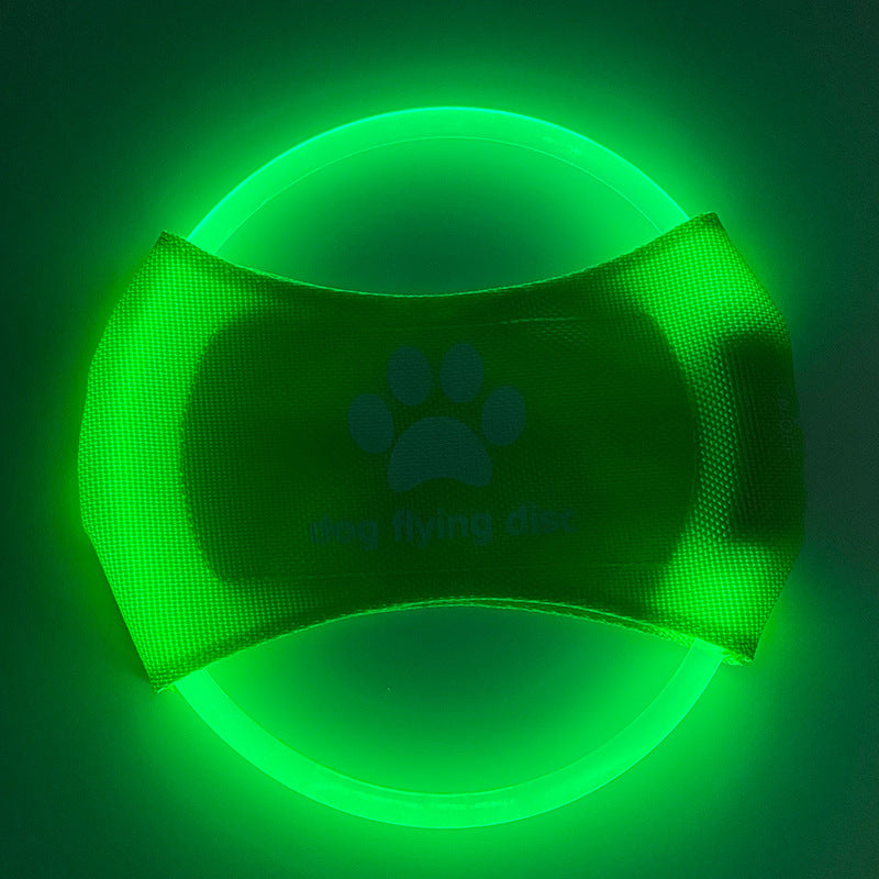 LED Hundefrisbee – Leuchtendes Wurfspielzeug für Hunde, ideal für Nacht & Training