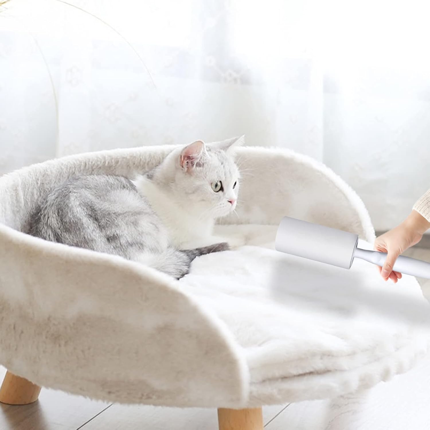 Extra Klebrige Fusselrolle 🧹✨ – 60 Blatt 🐶🐱 – Für Kleidung, Hunde- & Katzenhaare 🧥👚