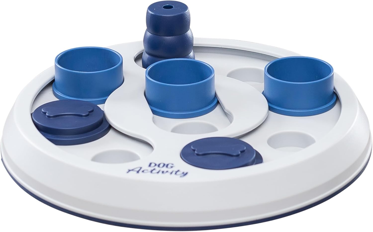 TRIXIE 32025 Move-2-Win Futterpuzzles Für Hunde, Level 3, Blau Und Weiß