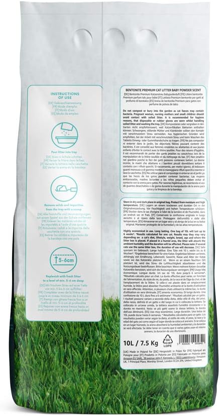 Bentonite Katzenstreu – Klumpend & Babypuderduft 🐱✨