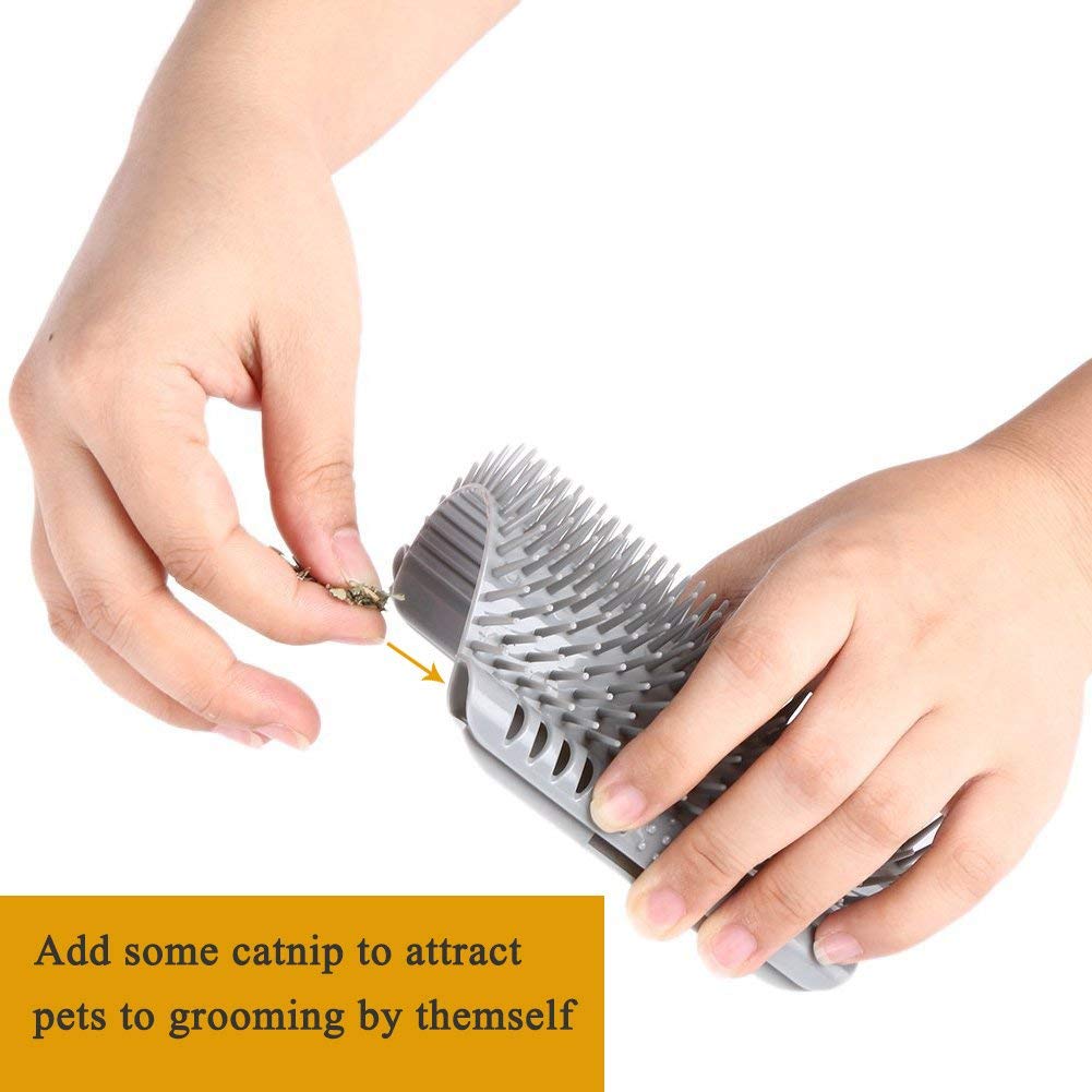 🐾 Katzen-Self Groomer – Massierende Eckbürste mit Katzenminze 😺 Fellpflege & Spielspaß
