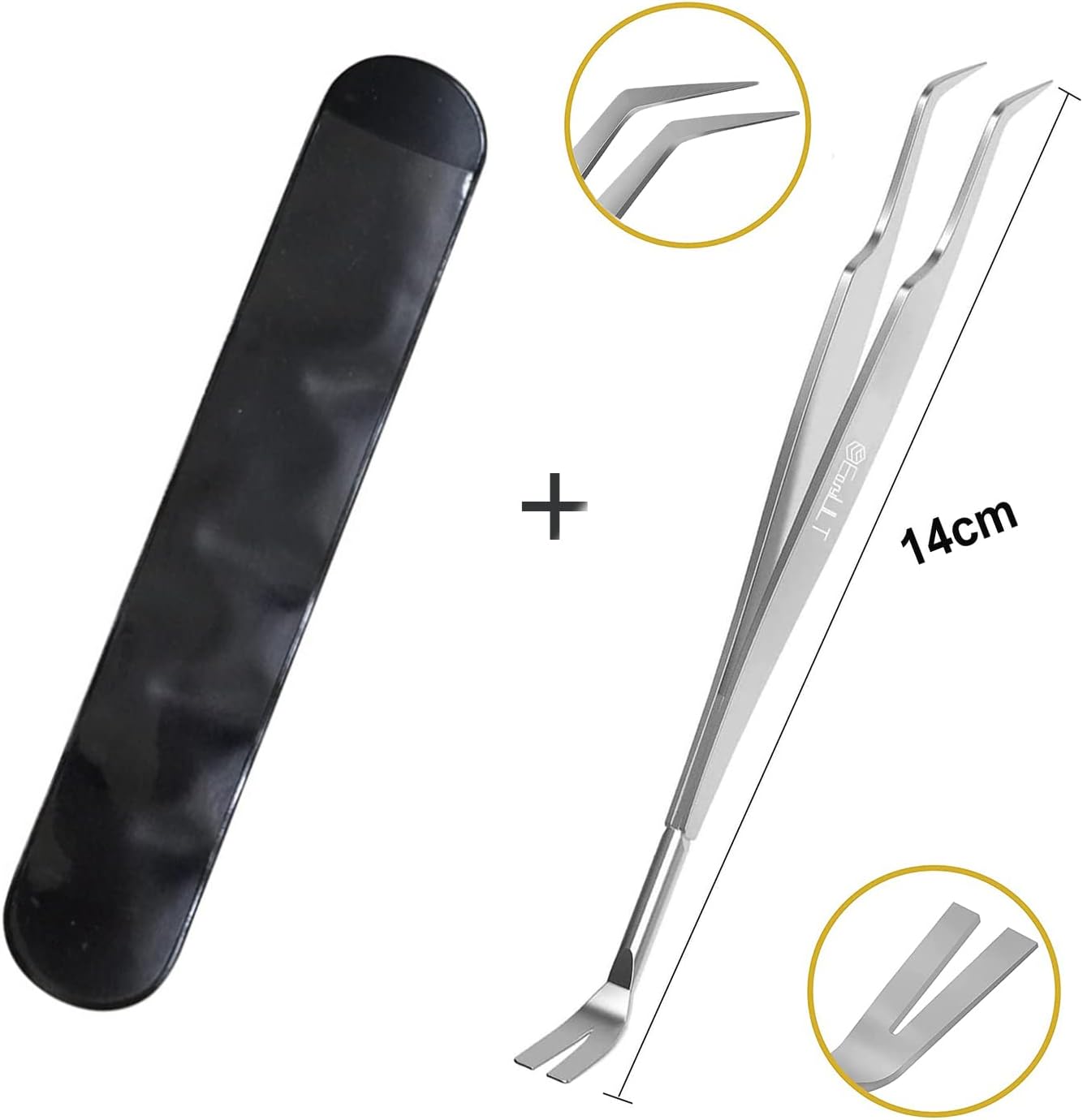 🐾 2-in-1 Profi Zeckenzange Edelstahl mit Lederetui – Zeckenentferner für Mensch & Tier 🐜