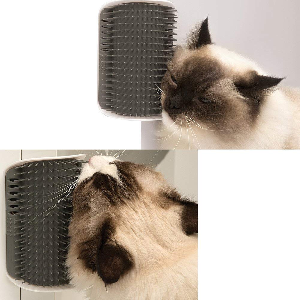 🐾 Katzen-Self Groomer – Massierende Eckbürste mit Katzenminze 😺 Fellpflege & Spielspaß