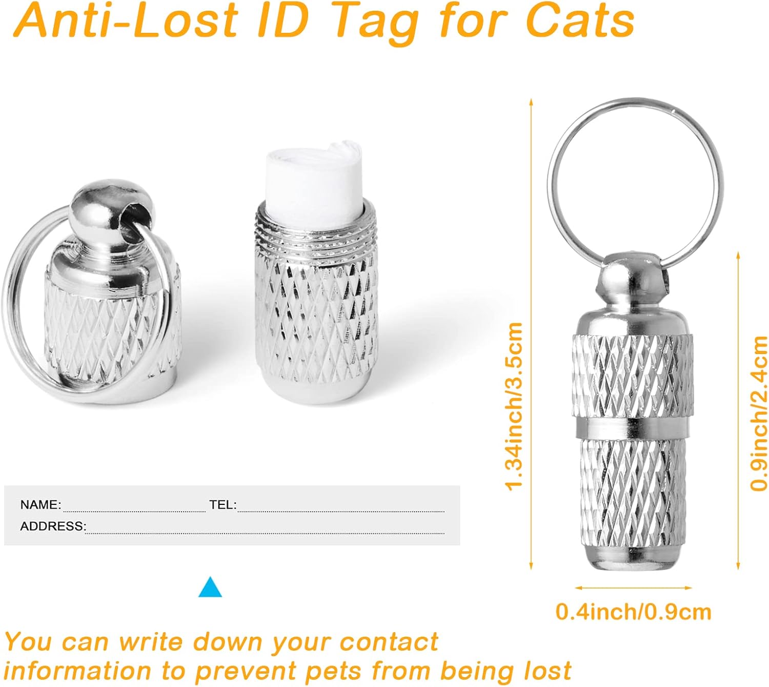 😺Reflektierendes Katzenhalsband mit Name & Adresse 🐾🔒