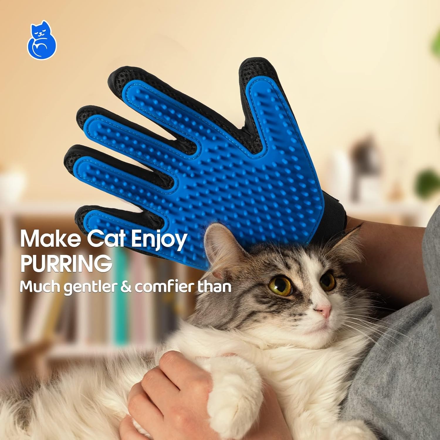 🐾 DELOMO Fellpflege-Handschuhe 🧤 – Sanfte Haarentfernung für Hunde & Katzen