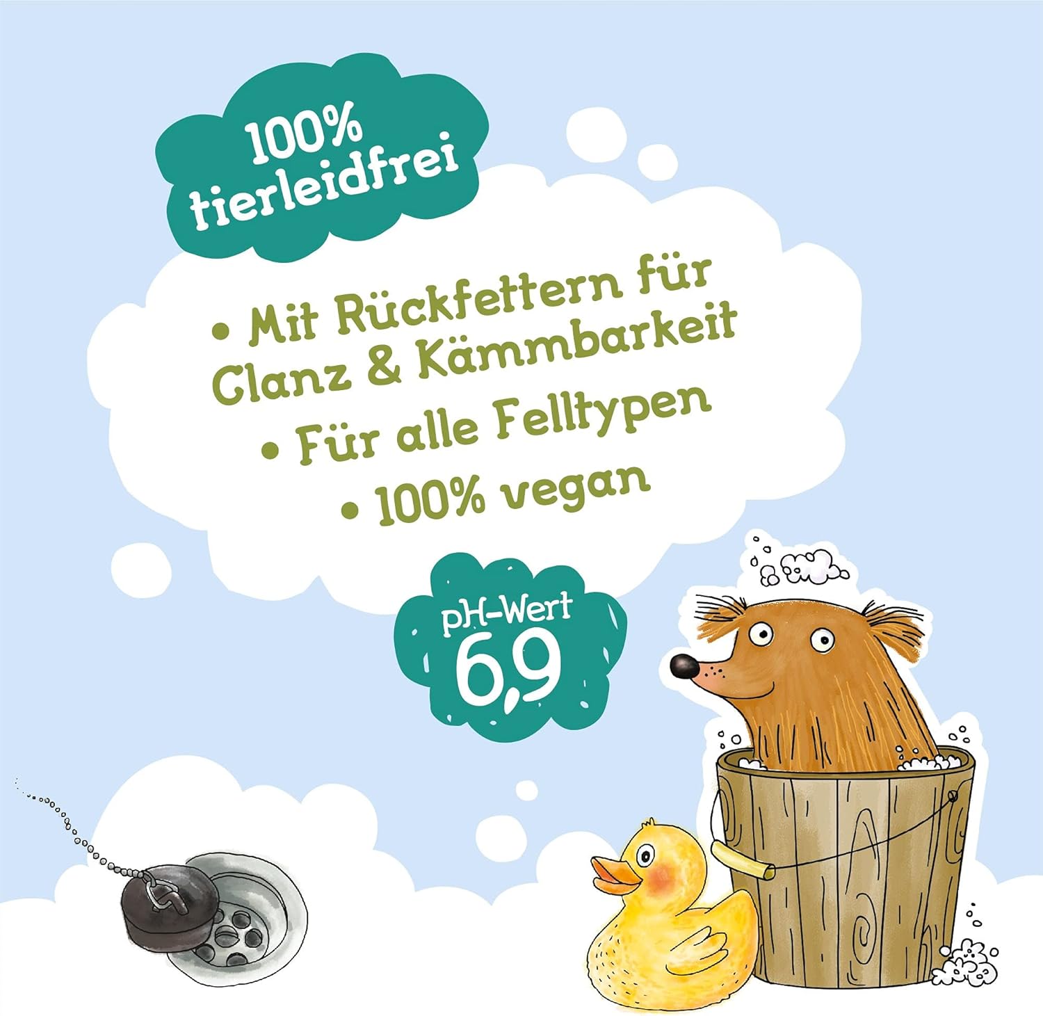 Glückstier Hundeshampoo 🐾 | Glänzendes Fell & Pflege 🌿 | Vegan & Rückfettend