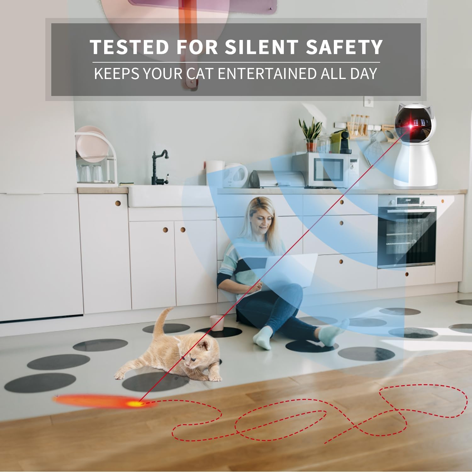 😺 Bewegungsaktiviertes Laser-Spielzeug für Katzen & Hunde🐶