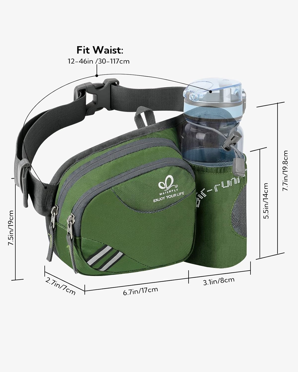 🎽 WATERFLY Bauchtasche mit Flaschenhalter 💧 | Sport & Outdoor