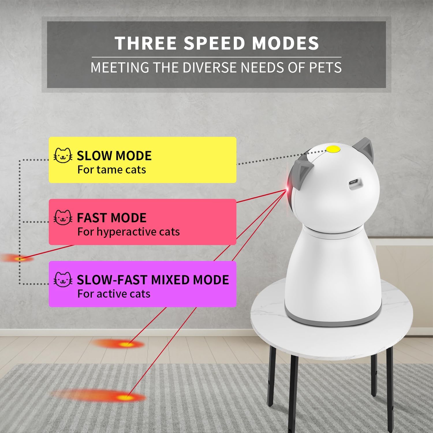 😺 Bewegungsaktiviertes Laser-Spielzeug für Katzen & Hunde🐶