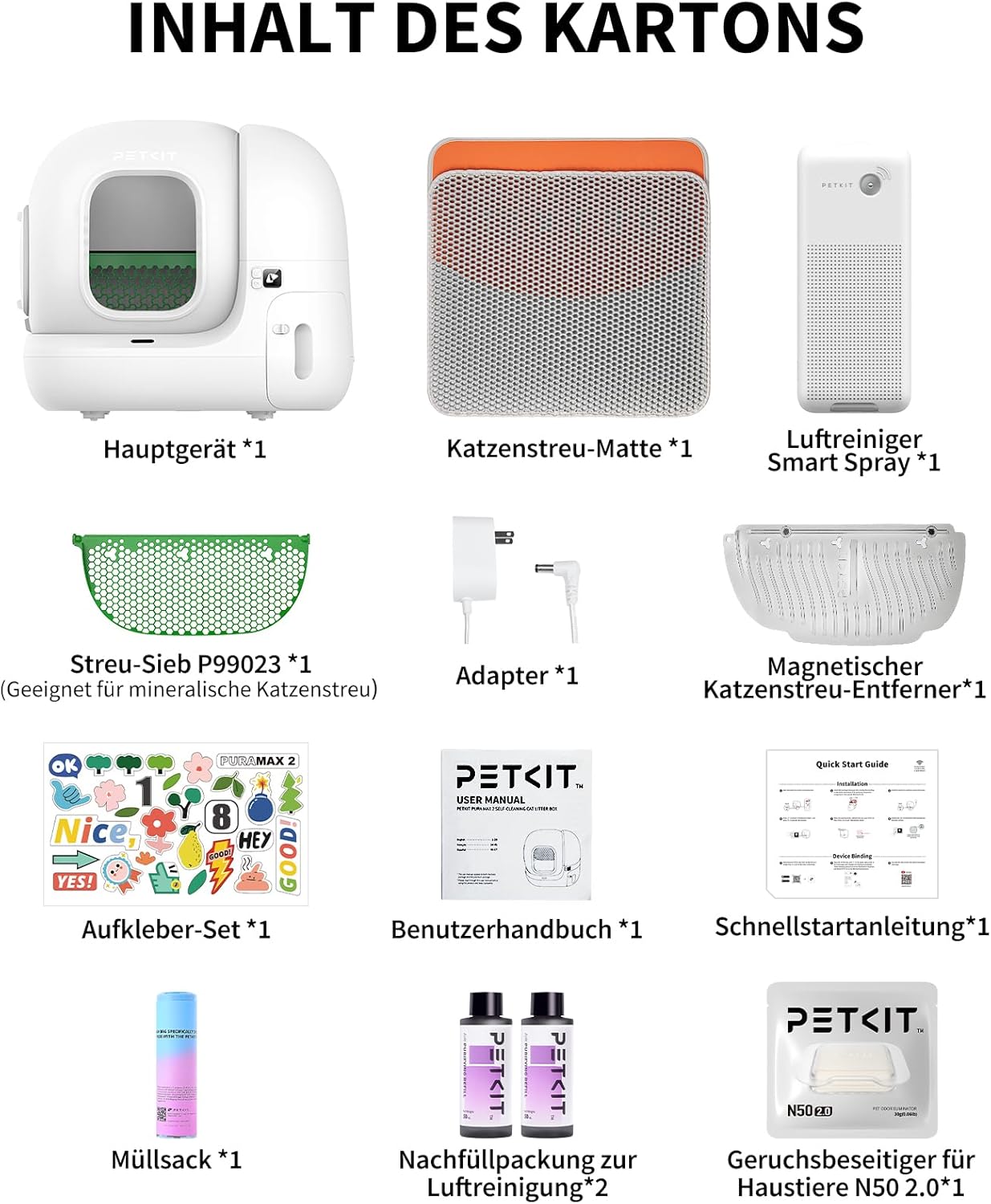 😺🚀 PETKIT Pura Max 2 – Automatisches Katzenklo mit App & Geruchsfilter (76L)
