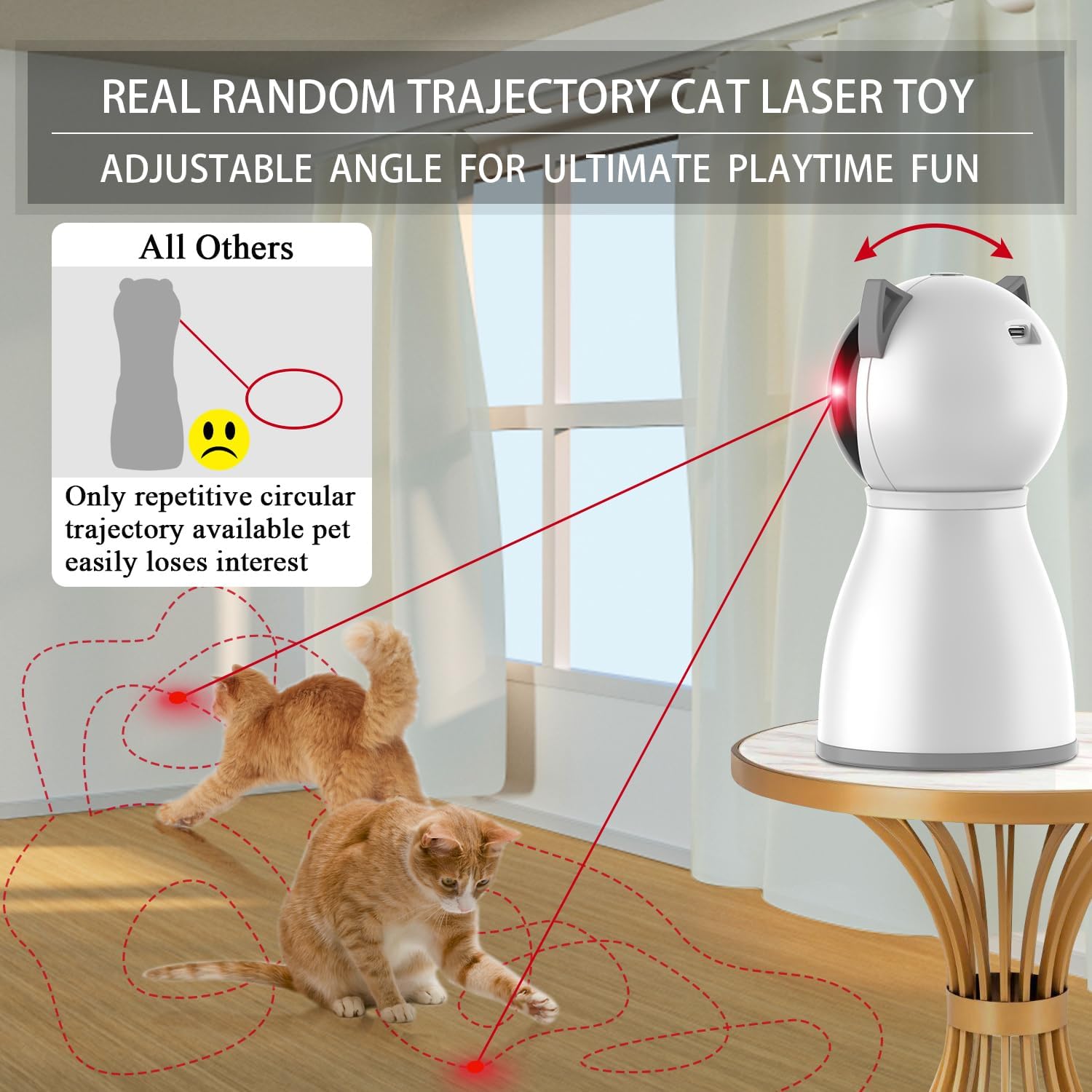 😺 Bewegungsaktiviertes Laser-Spielzeug für Katzen & Hunde🐶