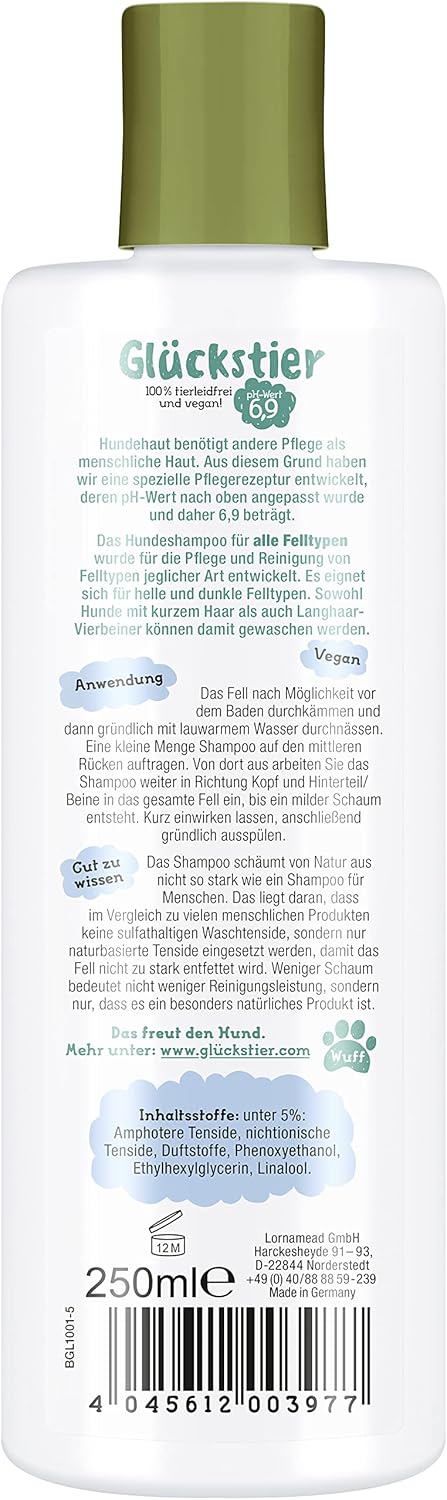 Glückstier Hundeshampoo 🐾 | Glänzendes Fell & Pflege 🌿 | Vegan & Rückfettend