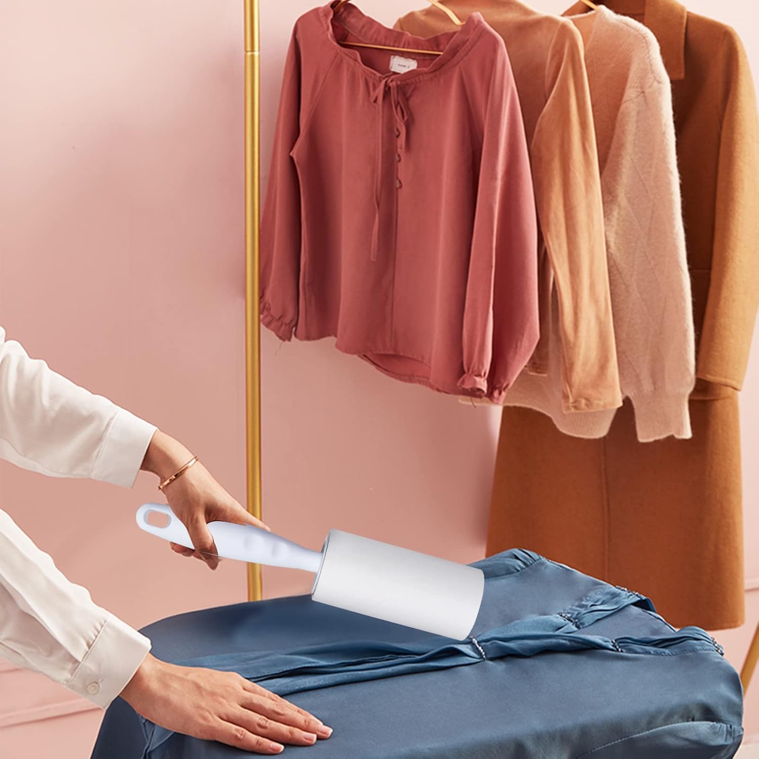 Extra Klebrige Fusselrolle 🧹✨ – 60 Blatt 🐶🐱 – Für Kleidung, Hunde- & Katzenhaare 🧥👚