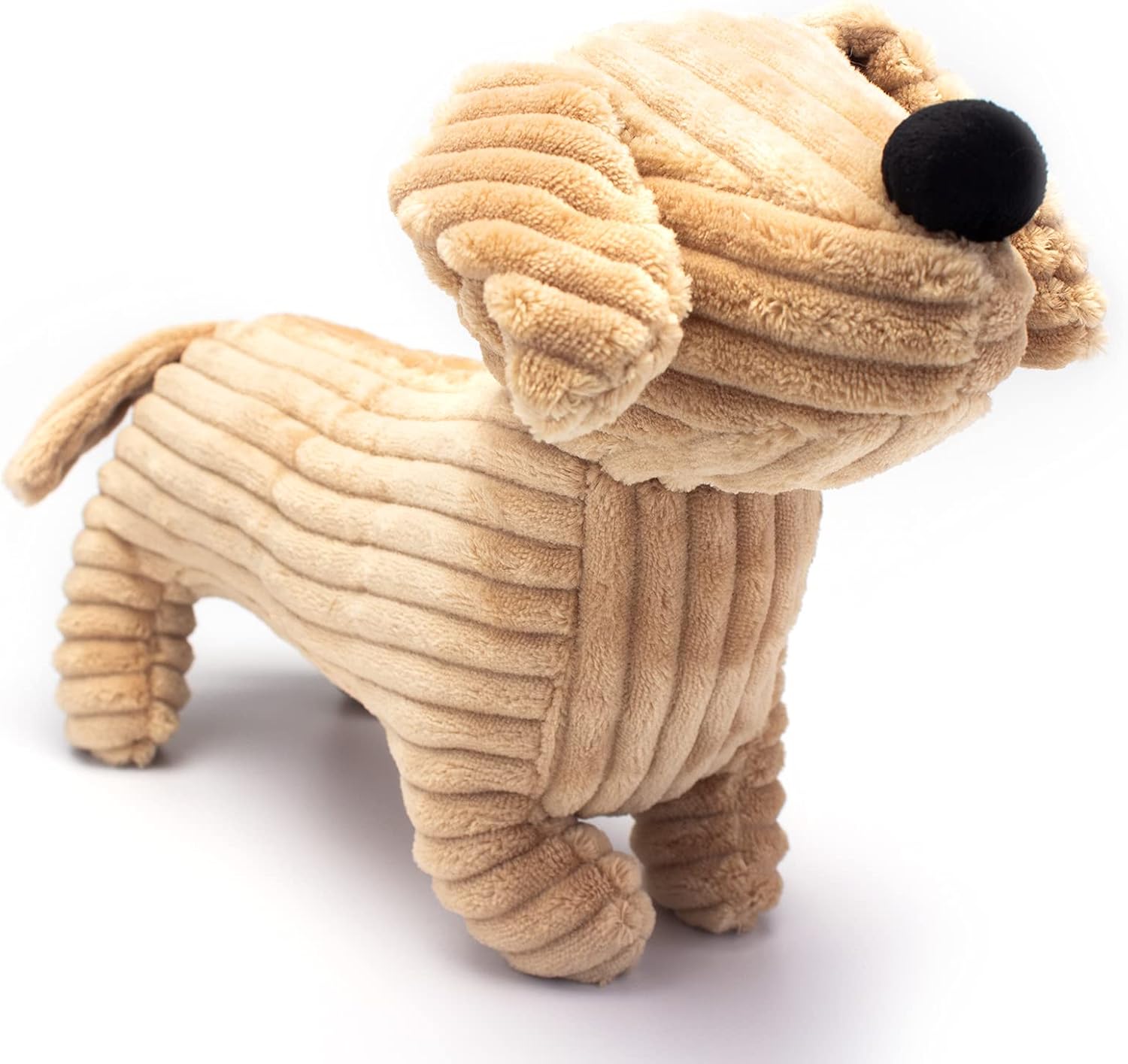 🧸 Hellbraunes Hundeplüschtier aus Kord – für verspielte Welpen
