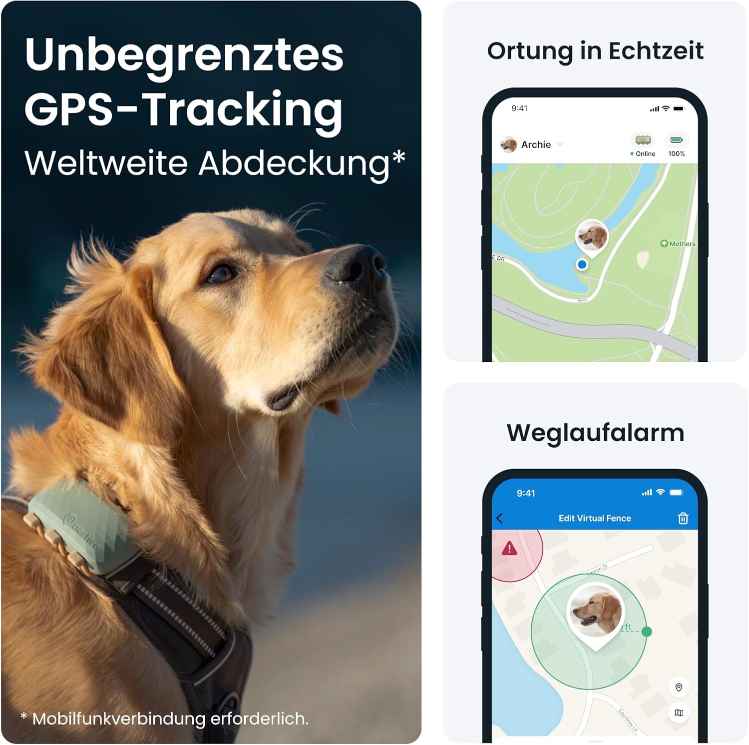 📡 Tractive XL Tracker Hund – 1 Monat Akku 🔋 & Live-Ortung 🌍