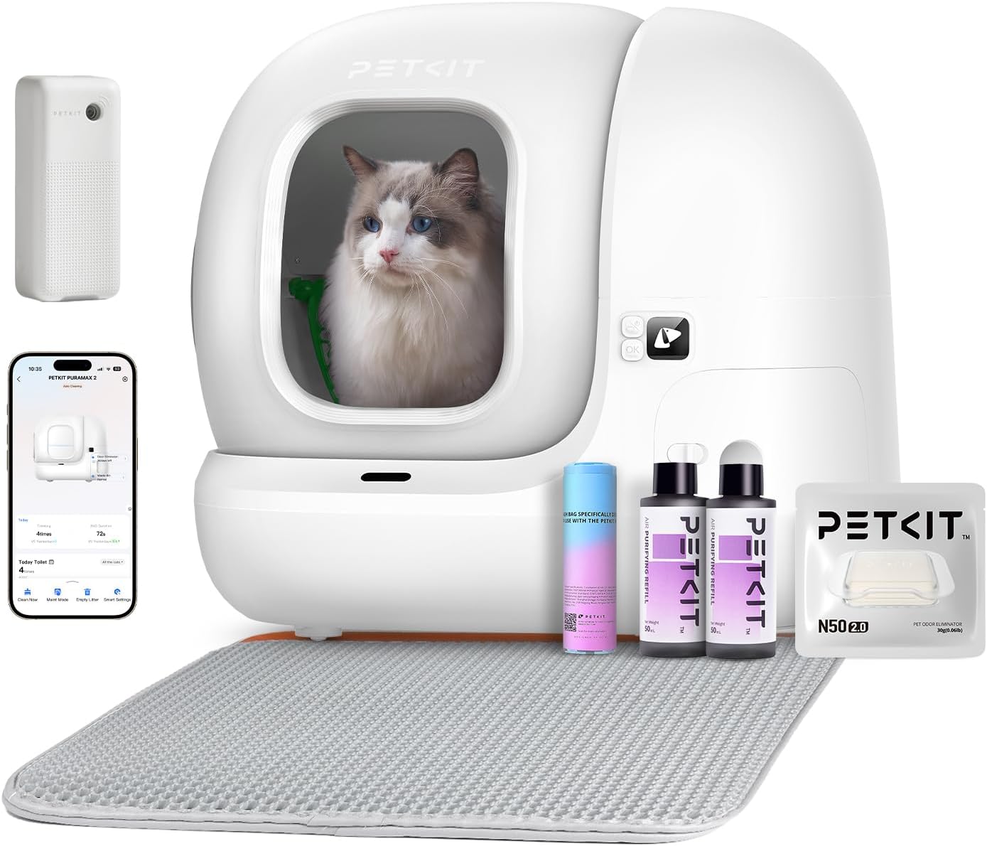 😺🚀 PETKIT Pura Max 2 – Automatisches Katzenklo mit App & Geruchsfilter (76L)