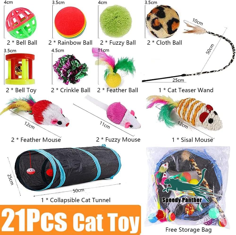  Federspielzeug-Set für Katzen | Spiel & Spaß garantiert!😻