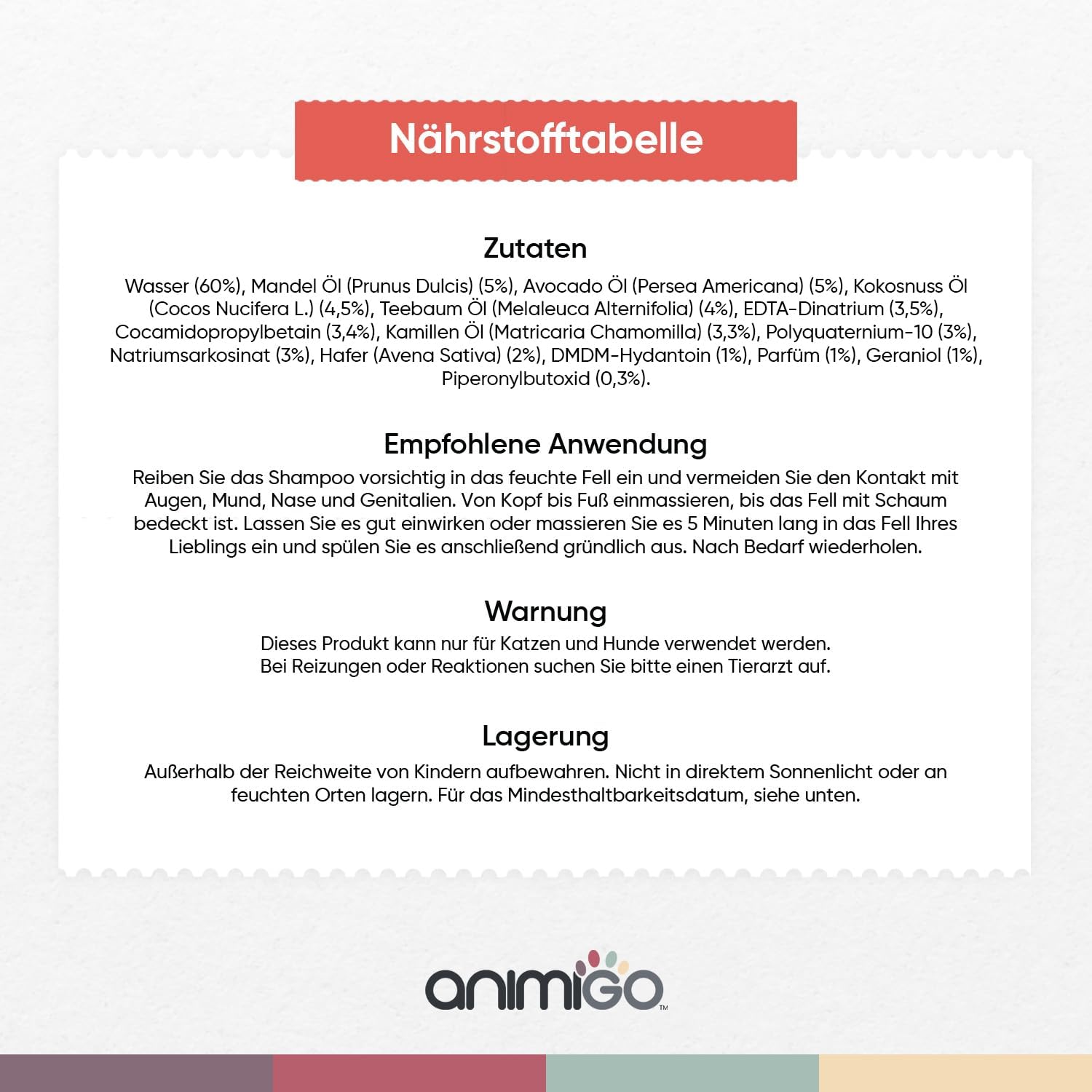 Animigo Flohshampoo 500ml für Hunde & Katzen 🐾 mit Teebaum- & Kokosöl – gegen Flöhe, Zecken & Juckreiz