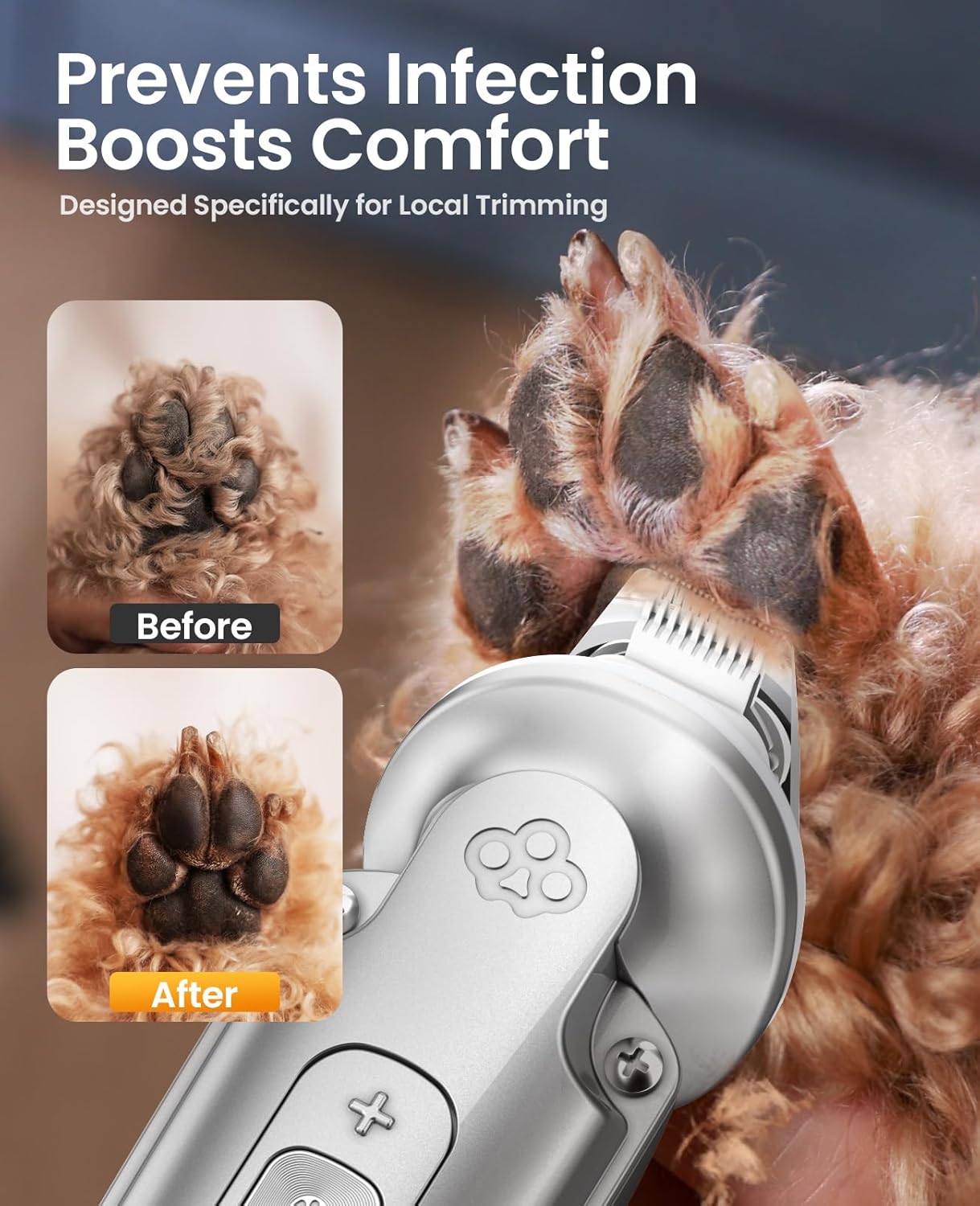 🐾 Oneisall 4-in-1 Leise Hund & Katzen Trimmer ✂️💧 Wasserdicht IPX7 🔋 3-Gang & Krallenschleifer