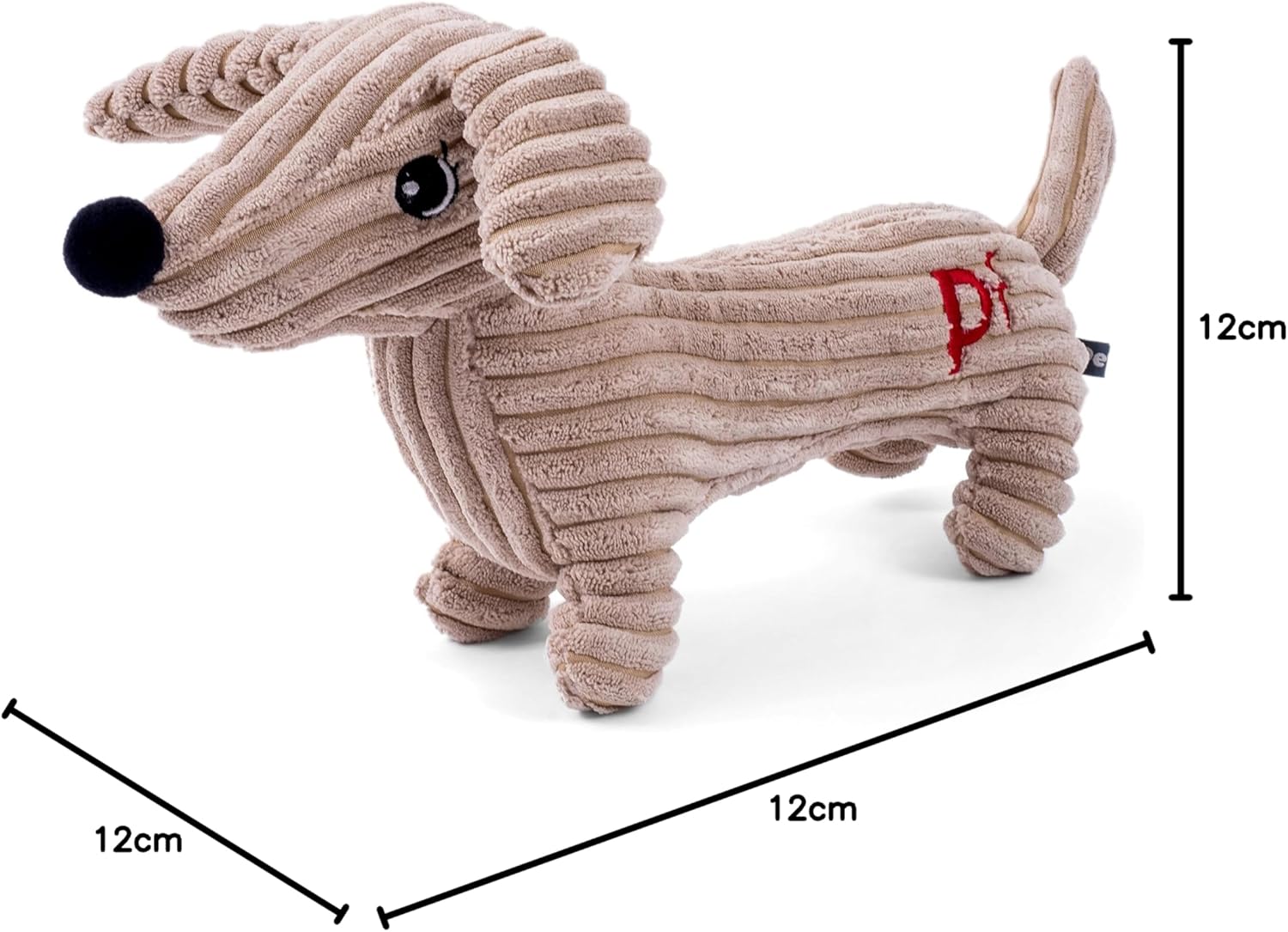 🧸 Hellbraunes Hundeplüschtier aus Kord – für verspielte Welpen