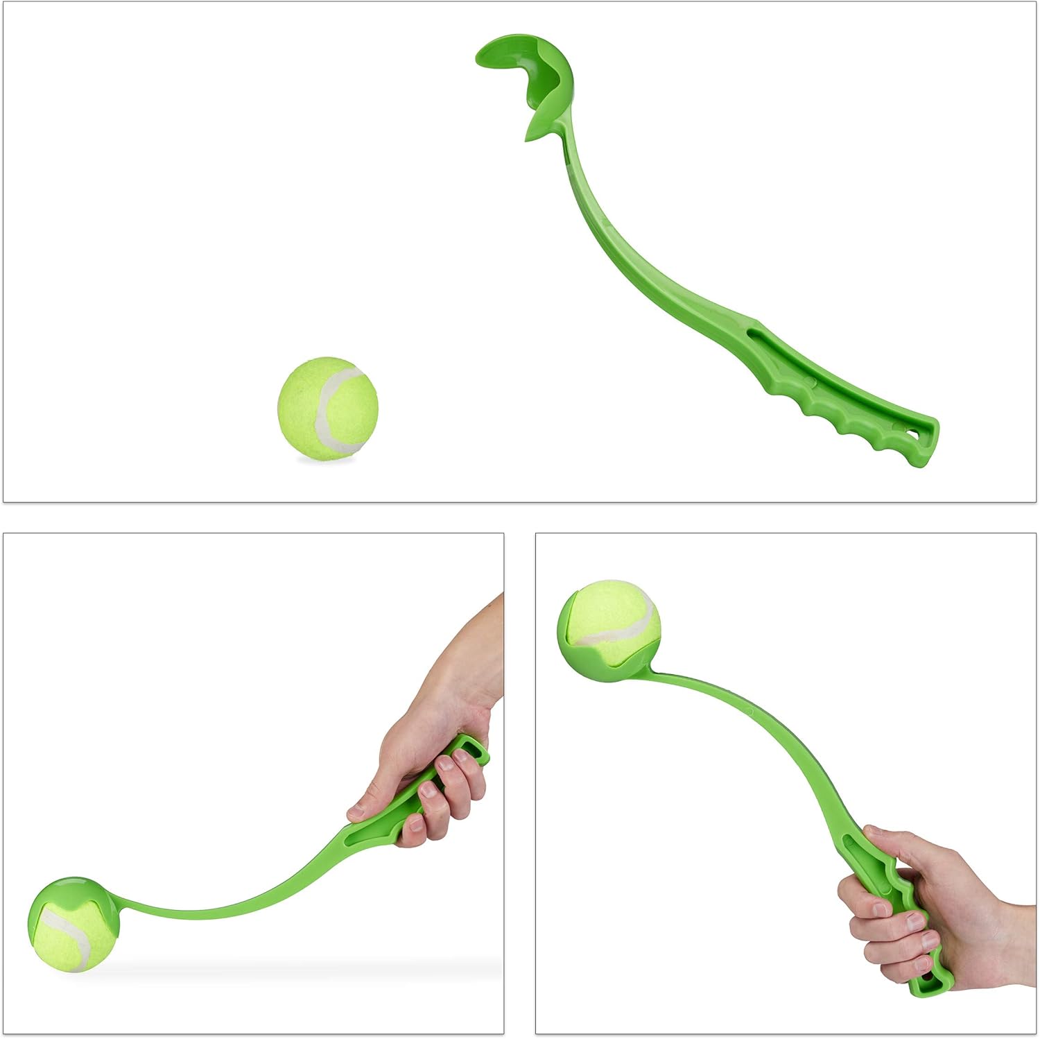 🎾🐕 Relaxdays Ballschleuder für Hunde – 2er Set Ballwerfer in Blau & Grün 🐶🚀