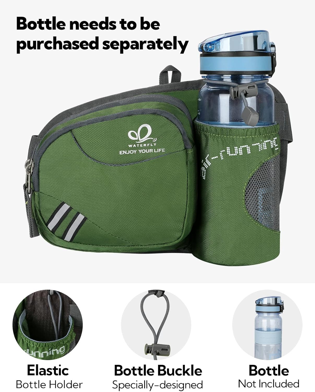 🎽 WATERFLY Bauchtasche mit Flaschenhalter 💧 | Sport & Outdoor