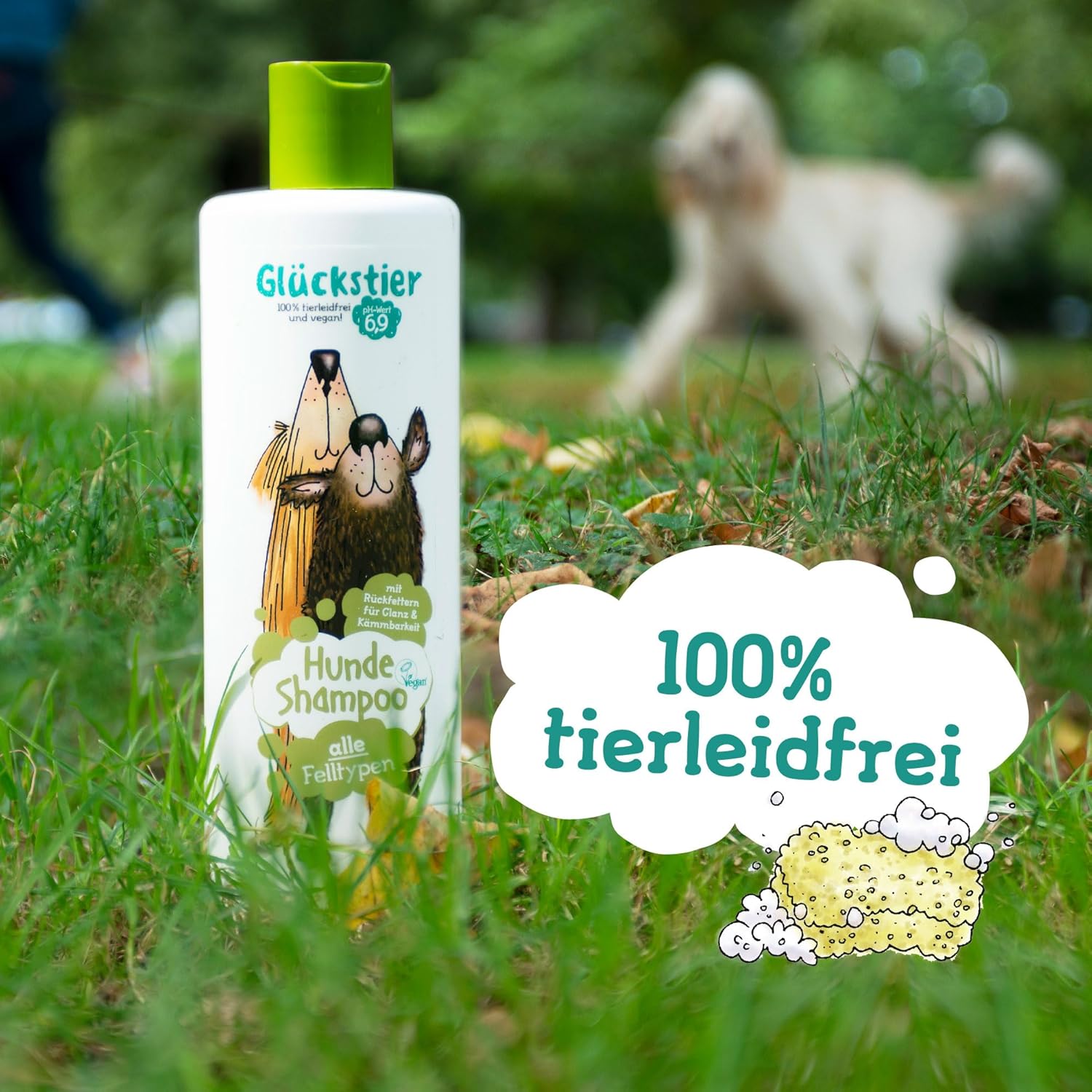 Glückstier Hundeshampoo 🐾 | Glänzendes Fell & Pflege 🌿 | Vegan & Rückfettend