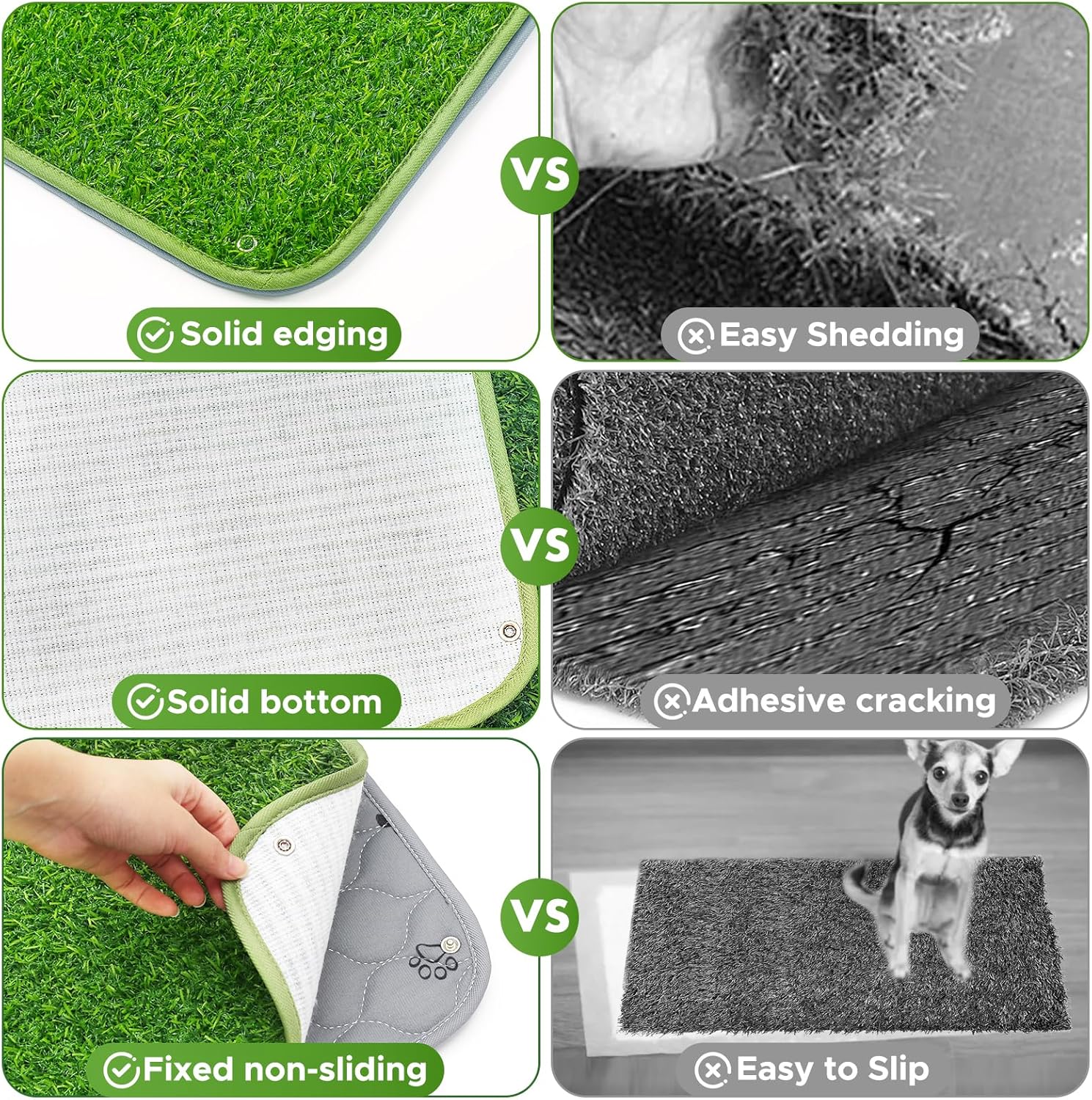 🐾 2-in-1 Hundetoilette mit Kunstrasen – 60×90 cm Pinkelmatte für Innen & Außen 🏡🌿