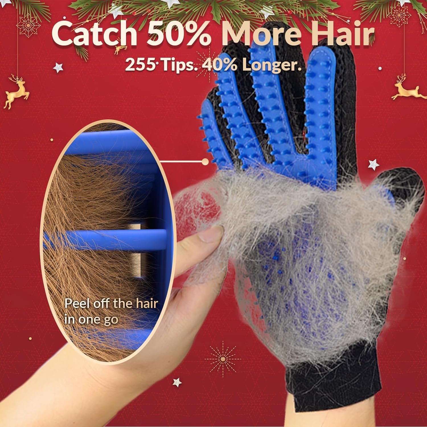 🐾 DELOMO Fellpflege-Handschuhe 🧤 – Sanfte Haarentfernung für Hunde & Katzen