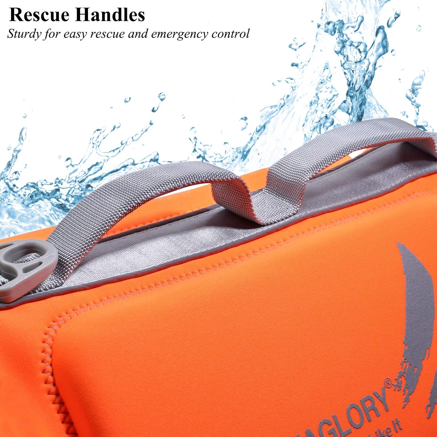 🐶💦 VIVAGLORY Hundeschwimmweste Neopren – Orange
