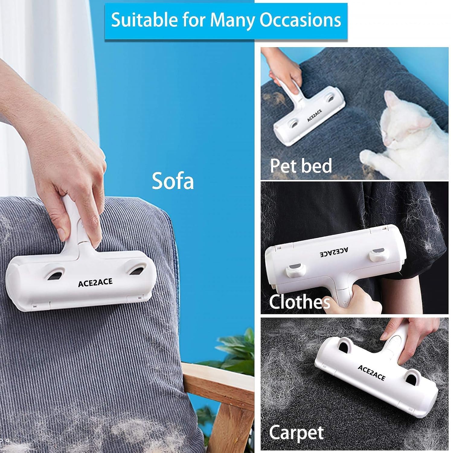 🐾✨ Tierhaarentferner Fusselrolle – Wiederverwendbar & Für Hunde- & Katzenhaare 🐶🐱🛋️