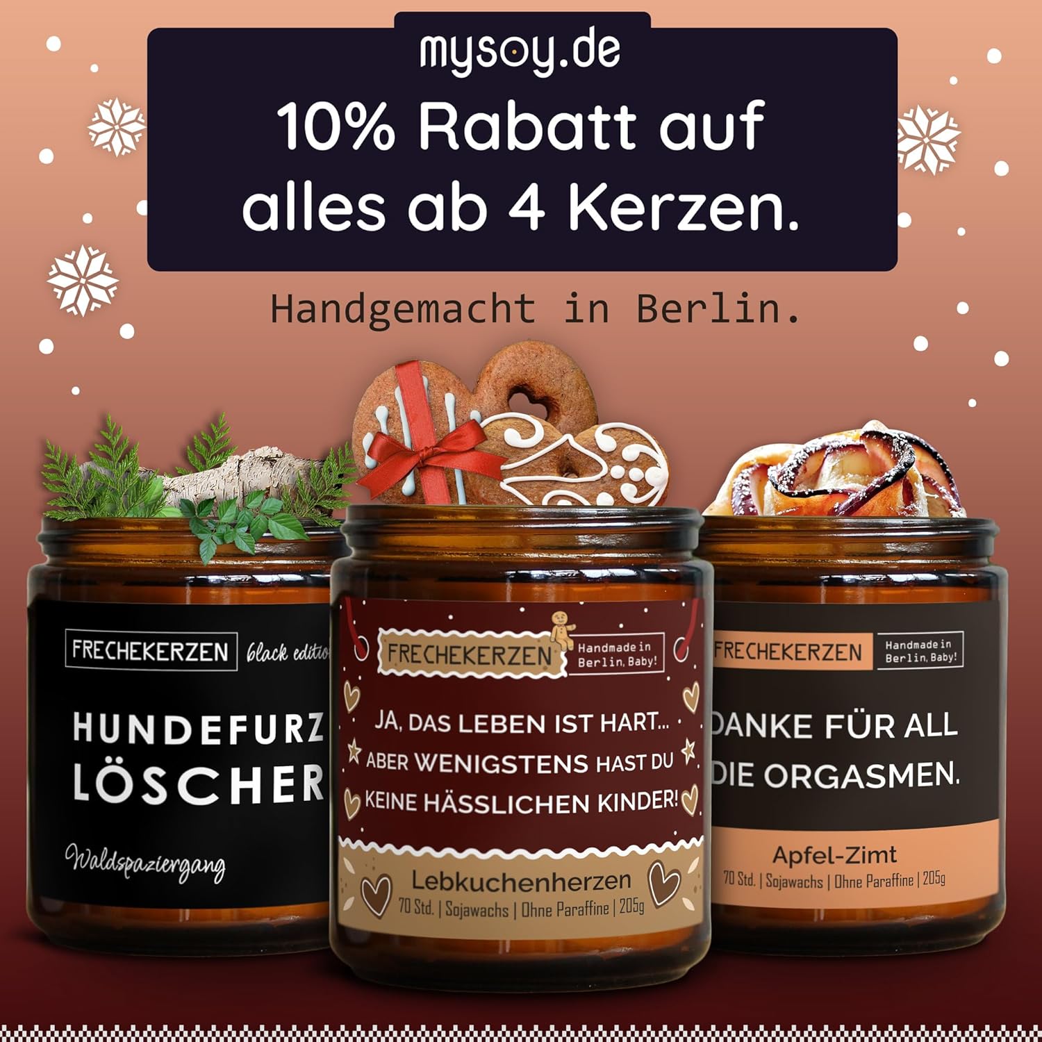 Lustige Duftkerze Mit Spruch Für Hunde Besitzer & Liebhaber | Handgemacht Aus Sojawachs | in Geschenkbox | Valentinstag Geburtstagsgeschenk, Gast Geschenk Hundehalter Dog Lovers |Apfel-Zimt