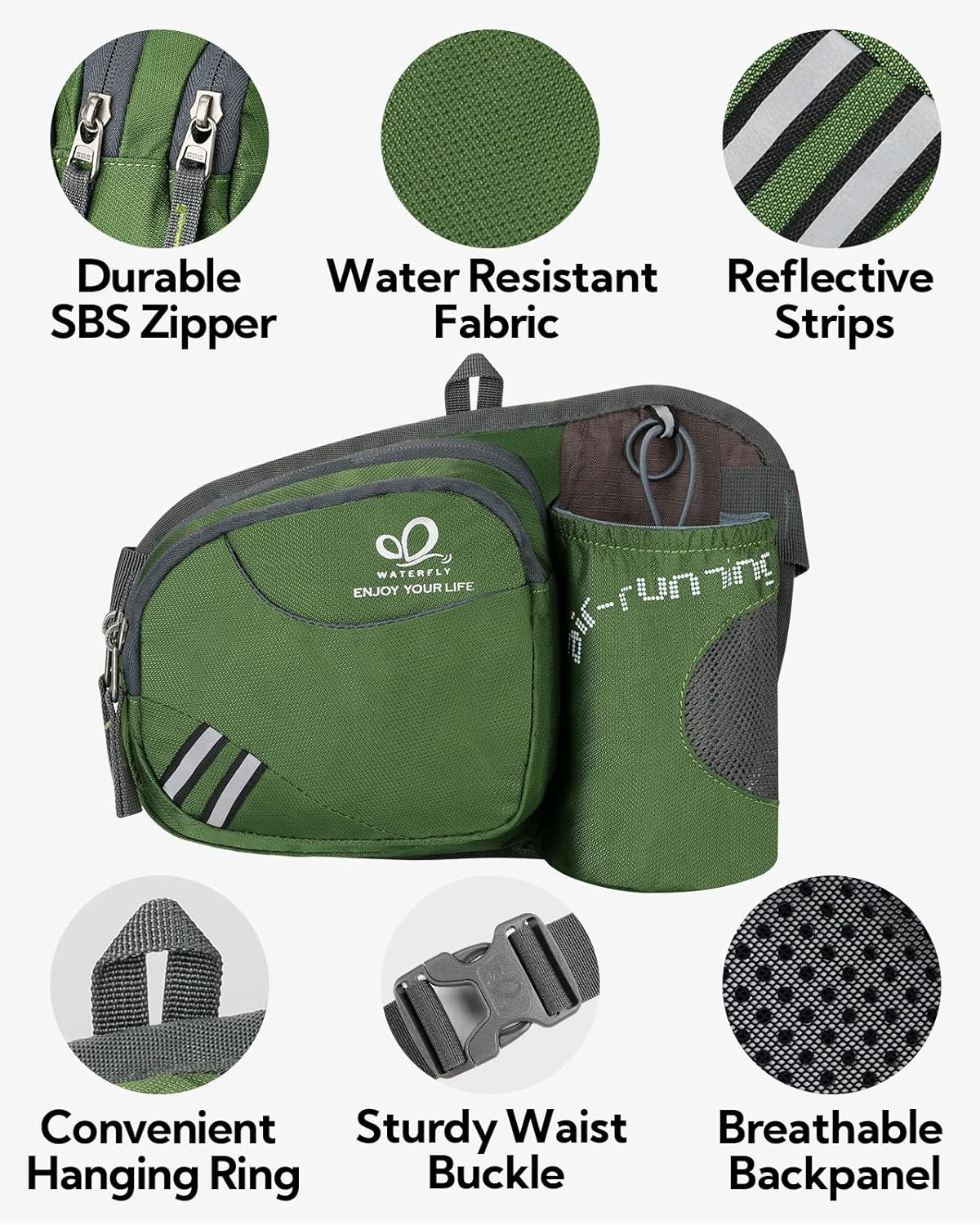 🎽 WATERFLY Bauchtasche mit Flaschenhalter 💧 | Sport & Outdoor