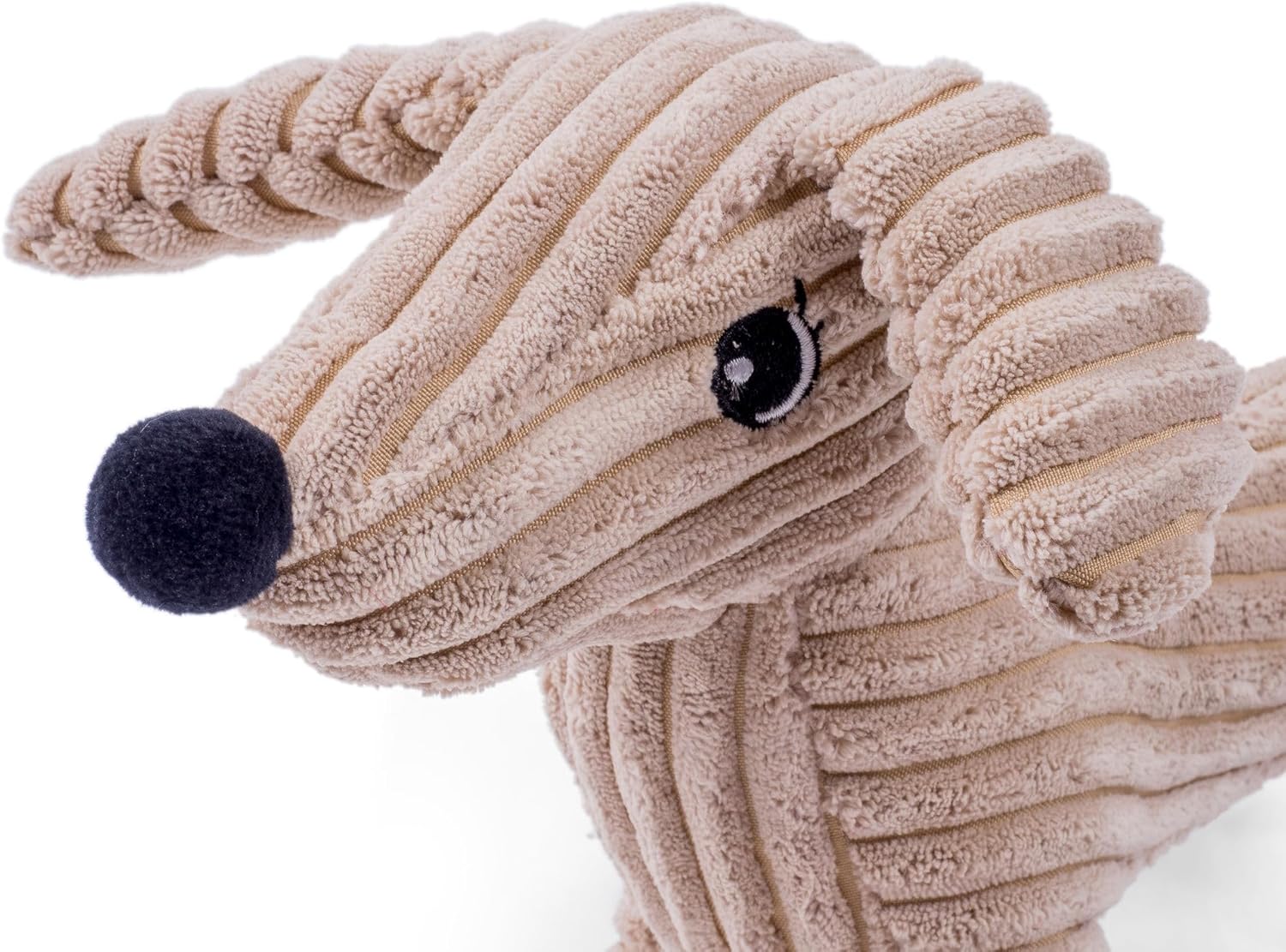 🧸 Hellbraunes Hundeplüschtier aus Kord – für verspielte Welpen