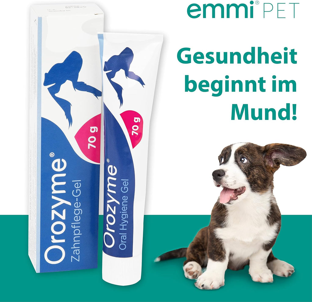 🦷 Emmi-Pet Orozyme Zahngel für Hunde & Katzen 🐶🐱 – Gegen Zahnstein & Mundgeruch, mit Enzym-Komplex 💧
