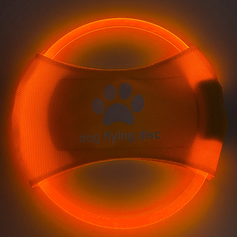 LED Hundefrisbee – Leuchtendes Wurfspielzeug für Hunde, ideal für Nacht & Training