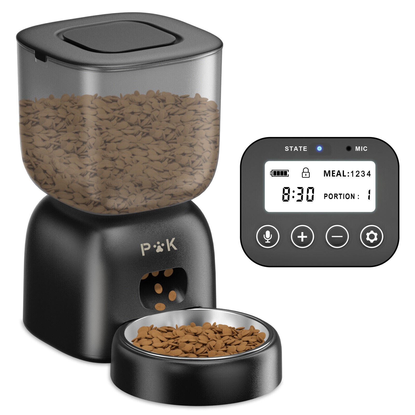 tomatischer Futter- & Wasserspender für Katzen & Hunde – Mit Filter & großer Kapazität