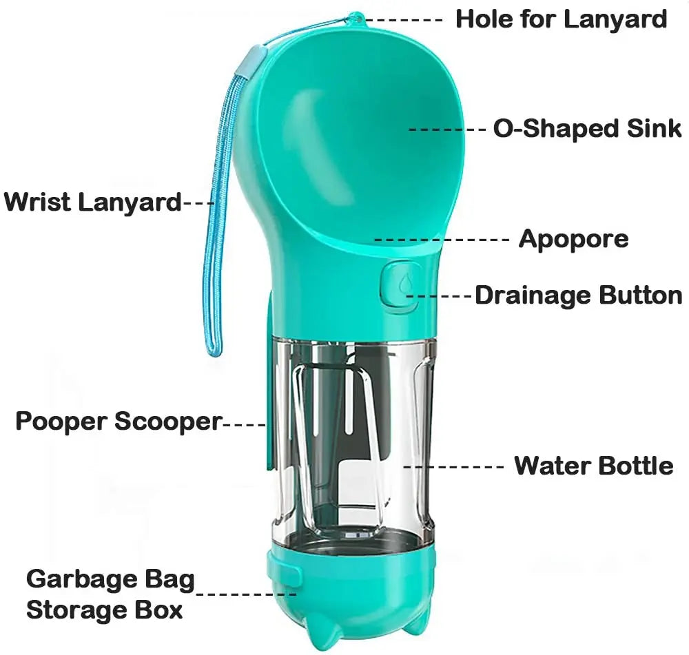 Tragbare Hundewasserflasche – 2-in-1 Trinkflasche & Napf für unterwegs