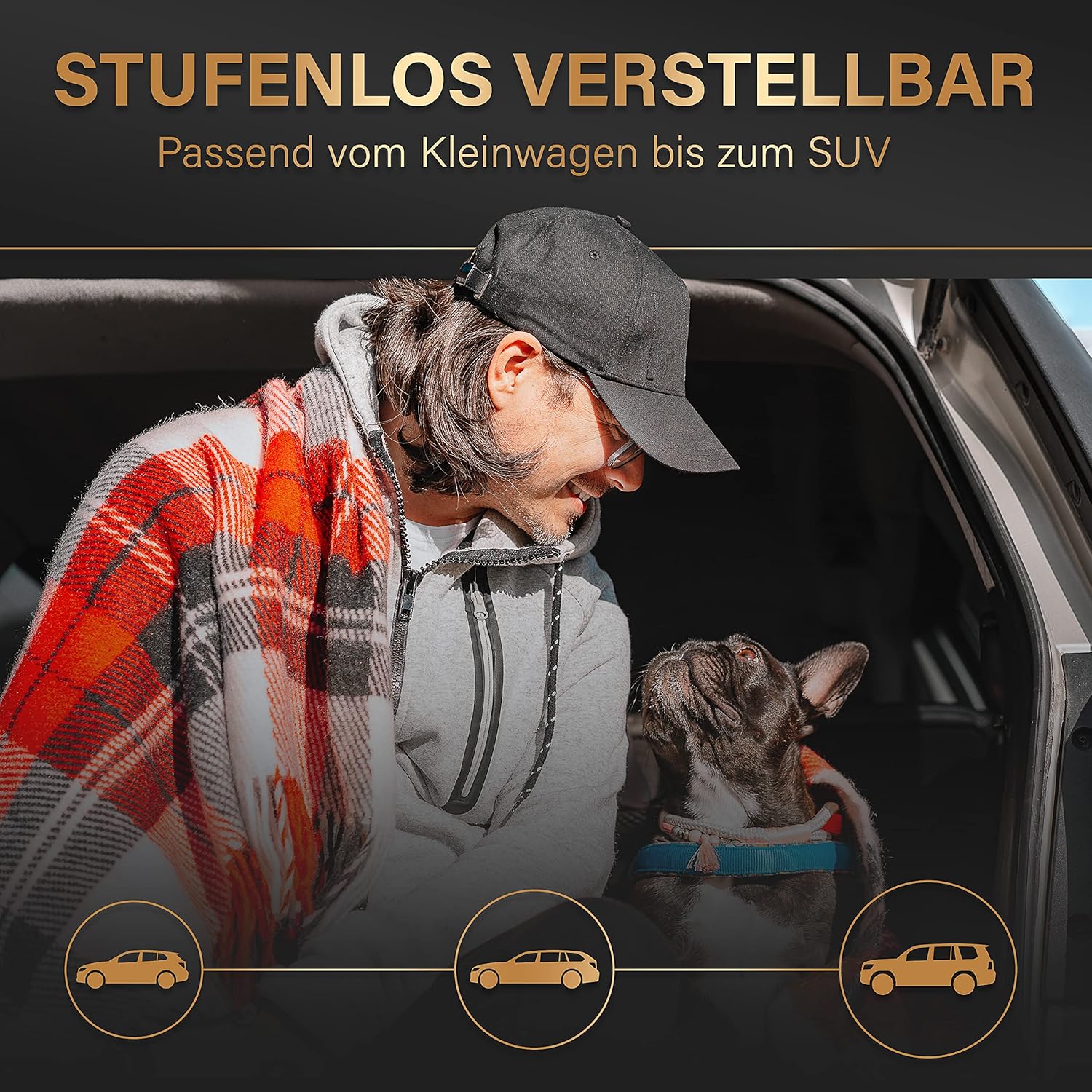 🐾 HELDENWERK Kofferraum Trenngitter – Schutz für Hund & Fahrer 🚘 Stufenlos verstellbar