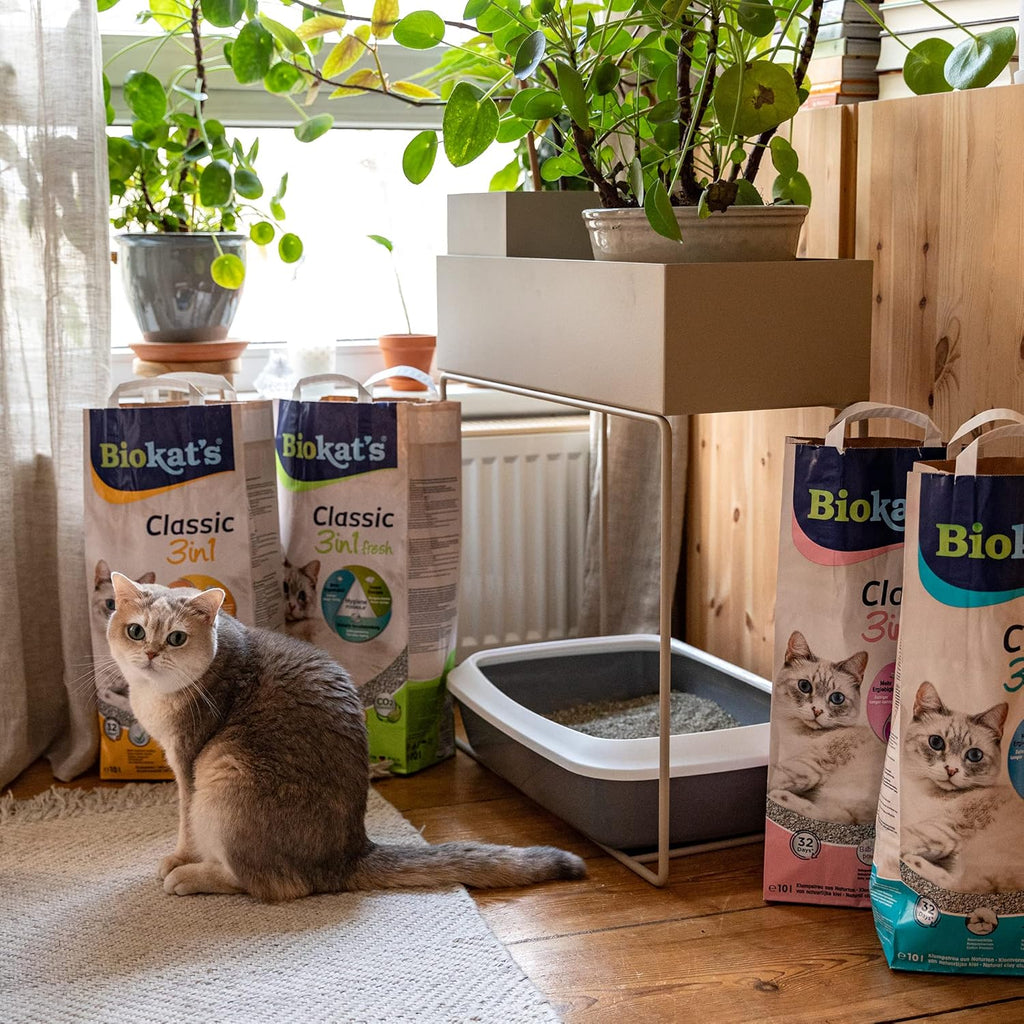 🐱🌸 Biokat’s Classic Fresh 3in1 Grobstreu – 10L Klumpstreu mit Frühlingsduft
