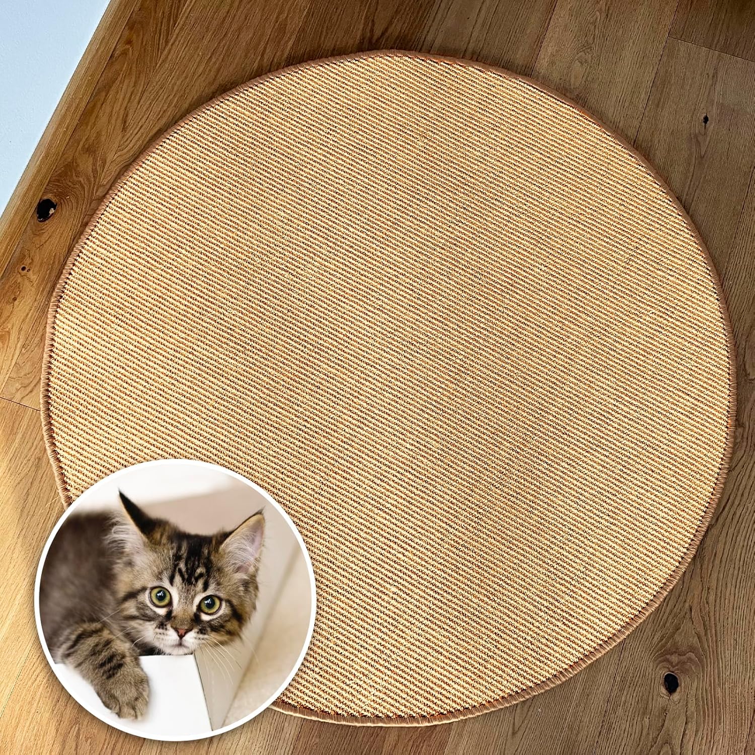 Floordirekt Katzen Kratzmatte 30 X 50 Cm Aus Natur Sisal Kratzteppich Kratzmöglichkeiten Für Katzen Kratzmöbel Für Wand Oder Boden - Robust & Waschbar, Natur