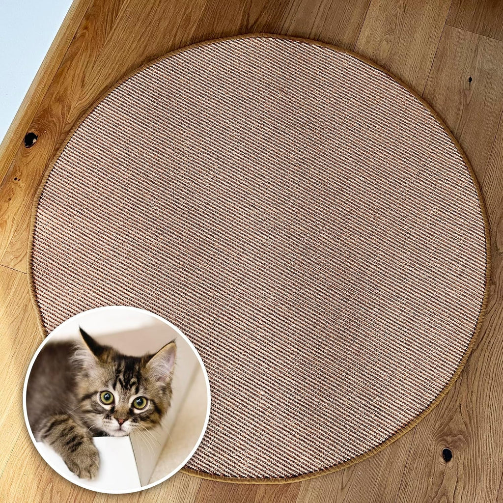 Floordirekt Katzen Kratzmatte 30 X 50 Cm Aus Natur Sisal Kratzteppich Kratzmöglichkeiten Für Katzen Kratzmöbel Für Wand Oder Boden - Robust & Waschbar, Natur